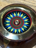 Charming Vintage Wooden & Brass Table Compass – Fully Functional