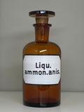 Vintage Apothecary Bottle- Liqu.ammon.anis