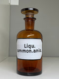 Vintage Apothecary Bottle- Liqu.ammon.anis