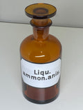 Vintage Apothecary Bottle- Liqu.ammon.anis