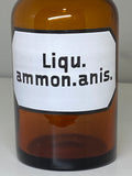 Vintage Apothecary Bottle- Liqu.ammon.anis