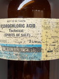 Vintage Empty Chemist Bottle – Hydrochloric Acid