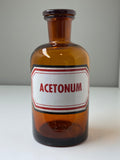 Vintage Apothecary Bottle- Acetonum