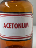 Vintage Apothecary Bottle- Acetonum