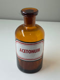 Vintage Apothecary Bottle- Acetonum
