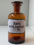 Vintage Apothecary Bottle- Spir.acid.salicyl.