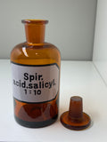 Vintage Apothecary Bottle- Spir.acid.salicyl.