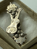Edwardian Silver Violin Brooch – Hallmarked Birmingham, 1912