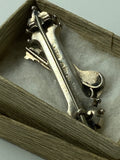 Edwardian Silver Violin Brooch – Hallmarked Birmingham, 1912