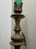 Vintage Tall Ornate Brass Candlestick – 60cm, Heavyweight Antique-Style Candle Holder