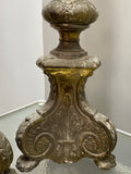 Vintage Tall Ornate Brass Candlestick – 60cm, Heavyweight Antique-Style Candle Holder