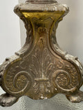 Vintage Tall Ornate Brass Candlestick – 60cm, Heavyweight Antique-Style Candle Holder