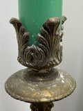 Vintage Tall Ornate Brass Candlestick – 60cm, Heavyweight Antique-Style Candle Holder