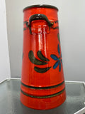 Vintage 1970s West German Pottery Milk Churn Vase – Floral Bargeware Style