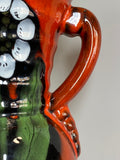 Vintage 1970s Poët-Laval Amphora Pottery Vase – Abstract Flower Motif