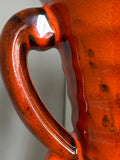 Vintage 1970s Poët-Laval Amphora Pottery Vase – Abstract Flower Motif