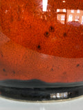Vintage 1970s Poët-Laval Amphora Pottery Vase – Abstract Flower Motif