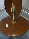 1960s Scandinavian Teak & Brass Table Lamp