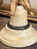 Late 19th Century French Art Nouveau Gilded Cherub Candle Holder – Marble Base