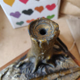 Elegant 1930s Austrian Table Lighter & Match Holder – Cold-Painted Metal Pheasant