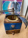 Vintage 1950s Peugeot Frères Coffee Grinder – Classic Blue Collectible