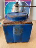 Vintage 1950s Peugeot Frères Coffee Grinder – Classic Blue Collectible