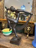 Art Deco-Style Bronzed Spelter Dancer, Mid-20th Century