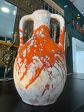 1970s Marei Keramik West German Pottery Vase – Red Lava Glaze, Urn Form