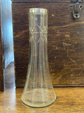 Glass bud vase with silver collar