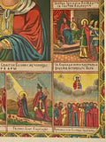 Antique lithograph of the life and suffering of Saint Barbara