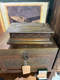 Crawford's Biscuit Tin c.1925, Bronze Effect Casket, Classical Horsemen