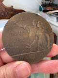Soviet Bronze Komsomol Medal, 1958 – Lenin Profile & Youth Factory Scene
