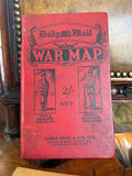 Red cloth cover of Daily Mail War Map by George Philip and Son