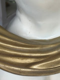 Large Goddess Floor Lamp – White & Gold Resin – 182cm