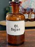 Vintage apothecary bottle - Ol. Sojae