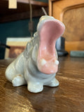 1950s Lomonosov Porcelain Miniature Hippopotamus Figure
