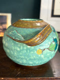 Art Deco Ditmar Urbach Czech Pottery Vase with Twin Handles – Hand Painted – c.1930s