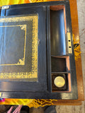 Victorian Brass-Bound Burr Walnut Writing Slope with Secret Drawers