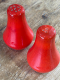 Vintage 1970s West German Pottery Breakfast Set – Butter Dish, Jam Pot, Salt & Pepper Shakers, 6 Egg Cups – Retro Red Glaze