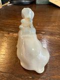 Rear view of Lomonosov porcelain hippopotamus figure