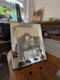 1930s Art Deco Mirrored Photo Frame with Original Period Photograph