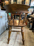 Antique 19th-Century Elm Captain’s Chair | Windsor Smoker’s Bow Chair
 chair