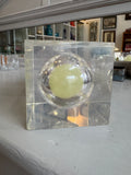 Vintage Pierre Giraudon Light Bulb Acrylic Paperweight – Late 20th Century French Design