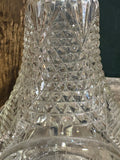 Antique Cut Glass Perfume Bottle with Sterling Silver Collar