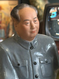 Mid-Century Ceramic Statue – Chairman Mao & Josef Stalin, Chinese Mark