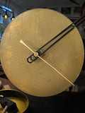 Mid century brass and glass wall clock