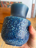Mid-Century Steuler Keramik Vase – West German Pottery, Blue, 15cm