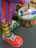 Vintage Wind-Up Tin Litho Clown Drummer – Collectible Toy (2001)