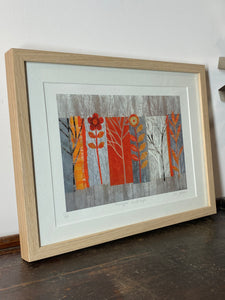 Framed limited edition collage by Sue Johnson