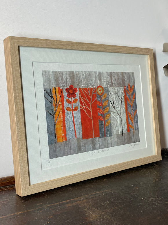 Framed limited edition collage by Sue Johnson